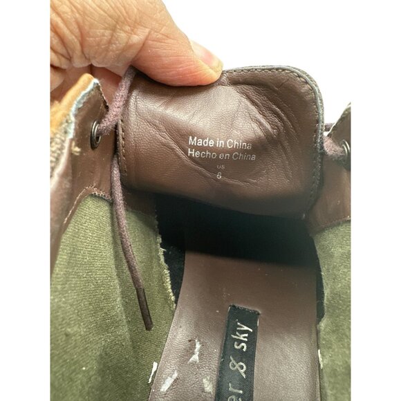 Parker & Sky Size 8 Lace-Up Mens Ankle Boots Brown - Picture 8 of 12